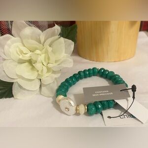 Chico’s Turquoise and Pearl Bracelet • Some Natural Stone